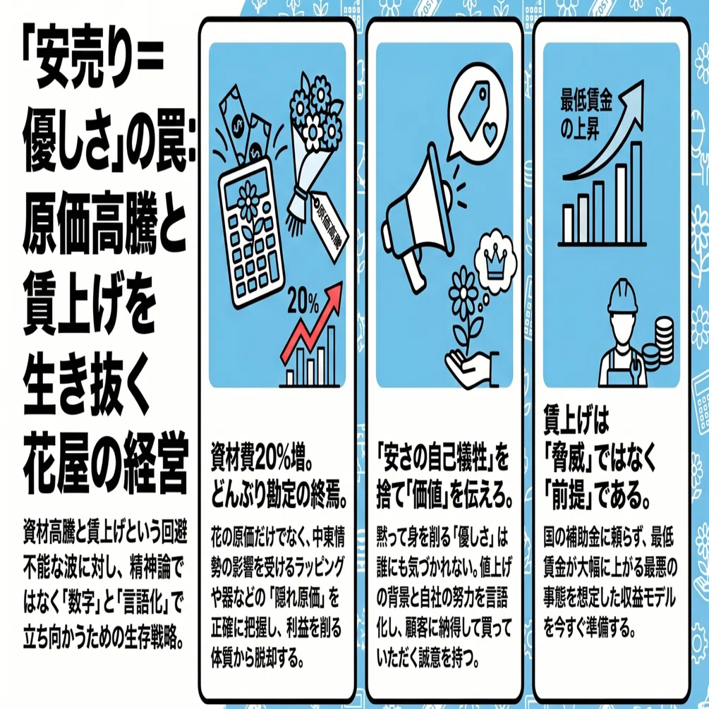 安売り＝優しさ」の罠：原価高騰と賃上げを生き抜く花屋の経営 | はな