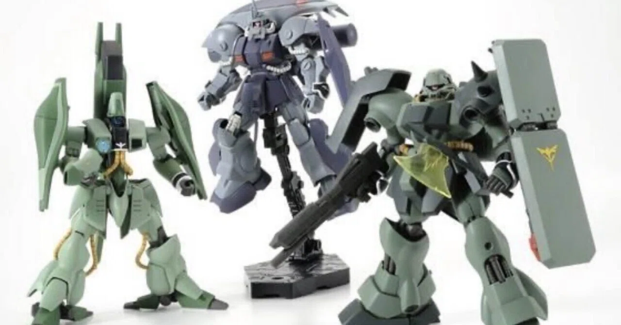 HG バウ アイザック ギラ・ドーガ 3機セット 旧キットは死なず、キット化を祈り続けた三機が ついに「袖付き」で