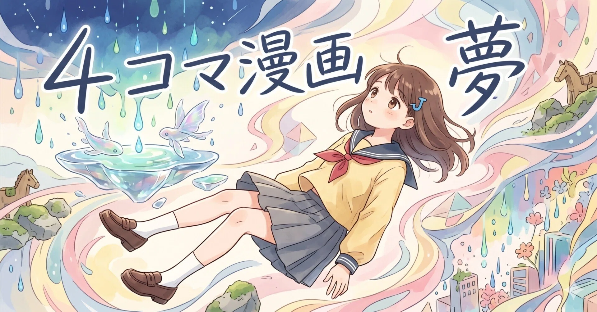AI漫画 #5 夢 【アート系／抽象的表現／オチなし】｜ヨチオ