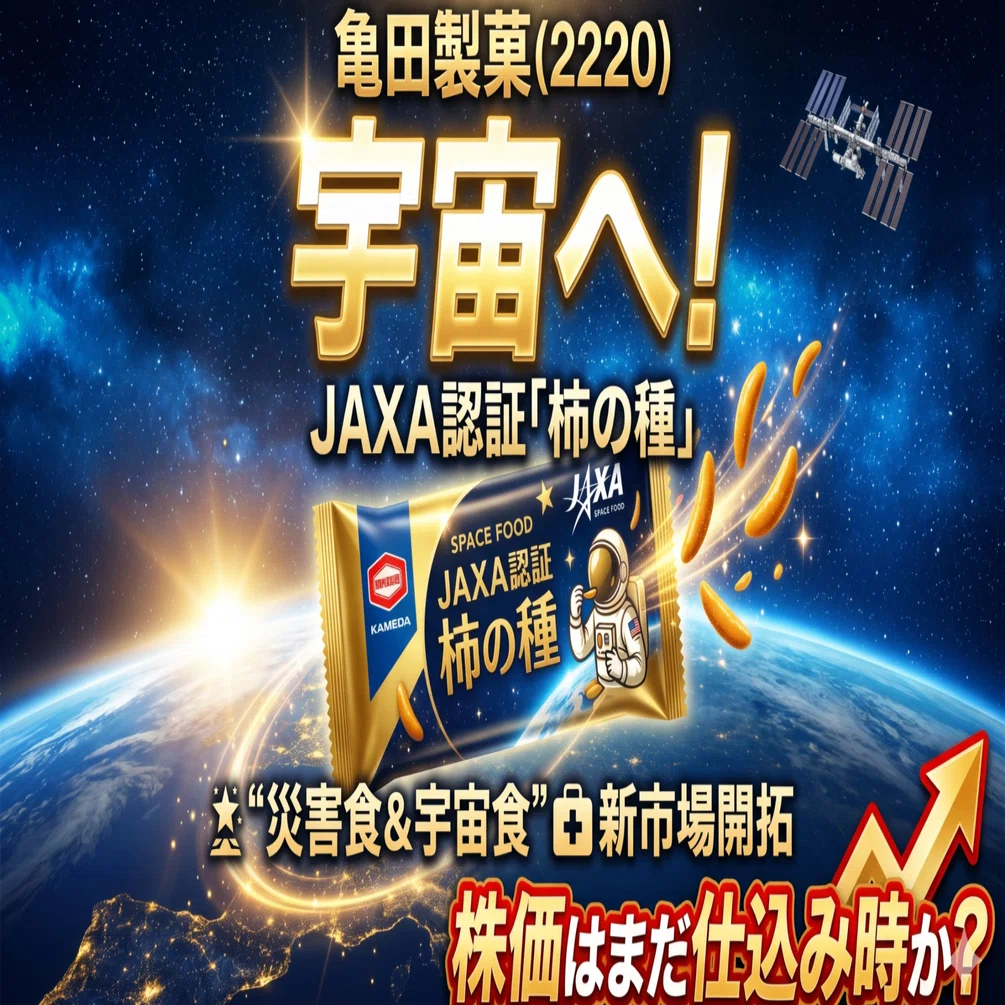 亀田製菓（2220）が宇宙へ飛び立つ日──JAXA認証「柿の種」が拓く
