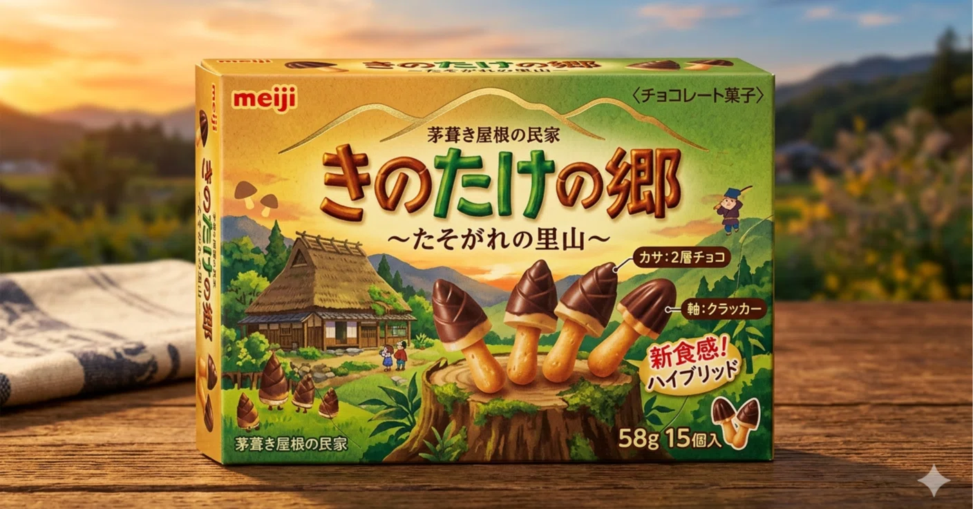 生成AI】「きのこの山」＋「たけのこの里」＝？│分譲地販売中!?｜あさひん