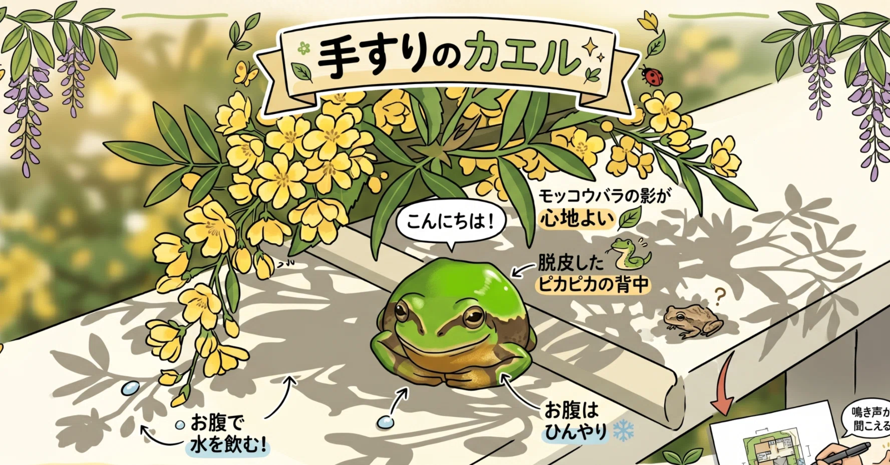 世界の解像度⑥若葉色のアマガエル｜六花【詩と暦】