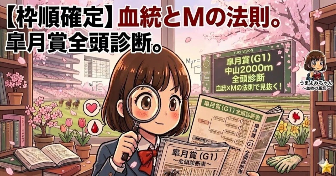 枠順確定】血統とMの法則。皐月賞全頭診断。｜うまよみ競馬ノート