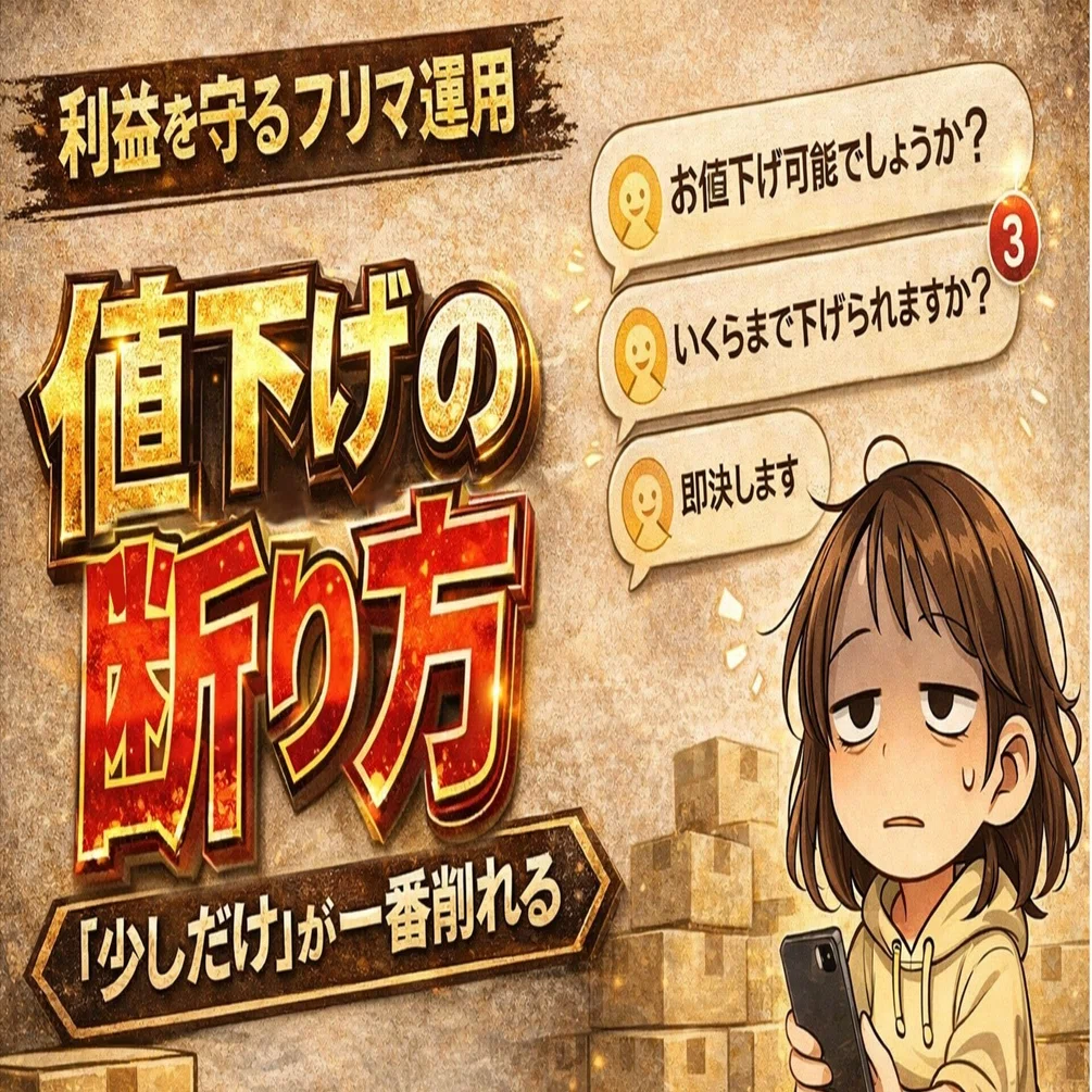 価格維持設計｜フリマの値下げ交渉をさばく技術｜メルカリ反面教師