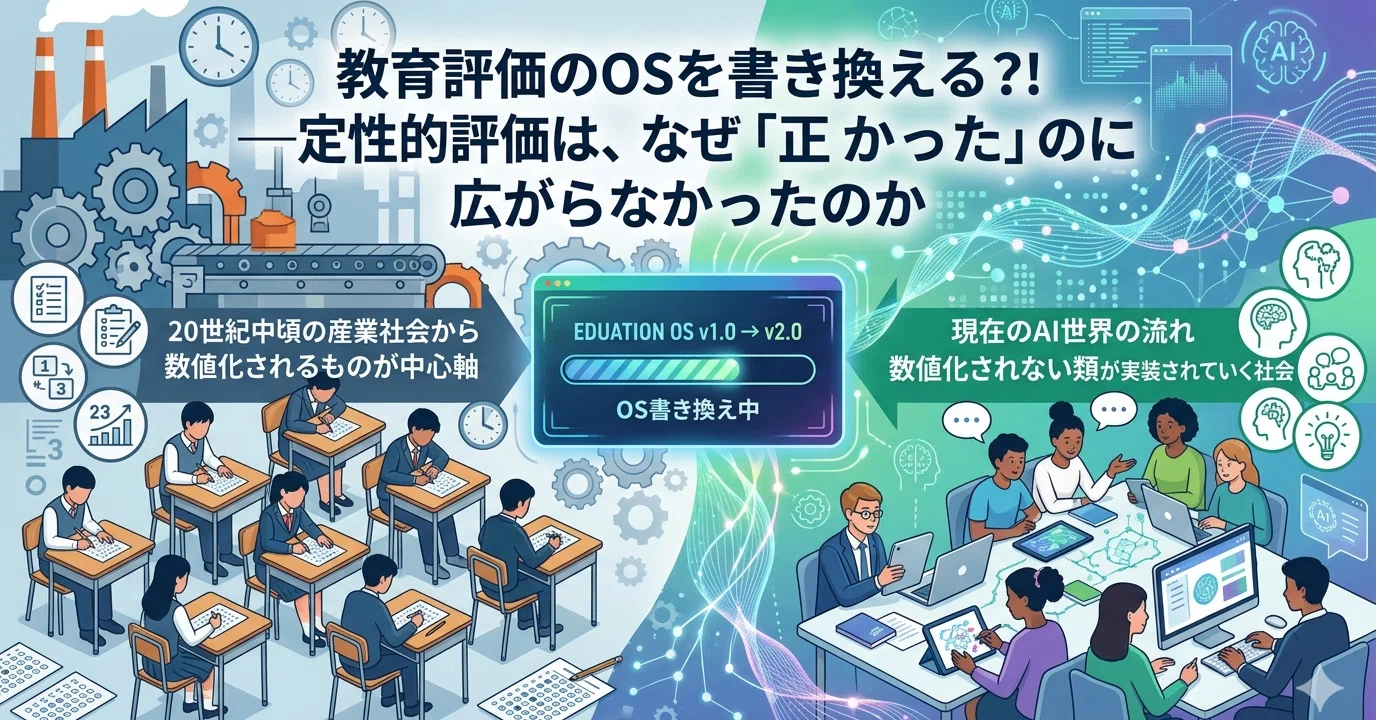 教育評価のOSを書き換える?!—定性的評価は、なぜ「正しかった」のに