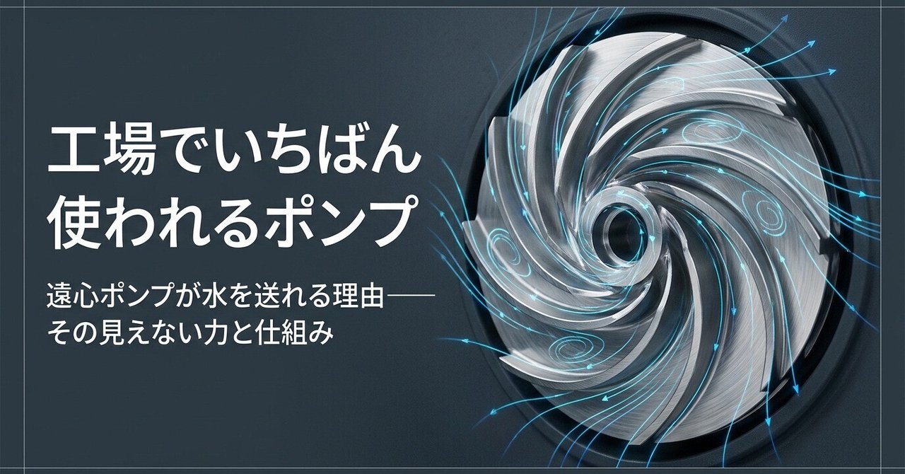 工場でいちばん使われるポンプ──遠心ポンプが水を送れる理由