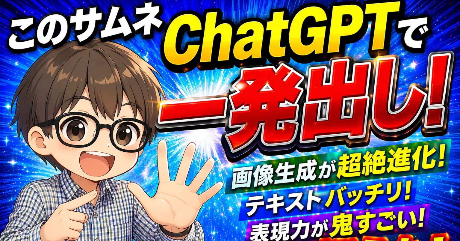 ChatGPTの画像生成AIが超絶進化！NanoBanana超えはウソじゃない