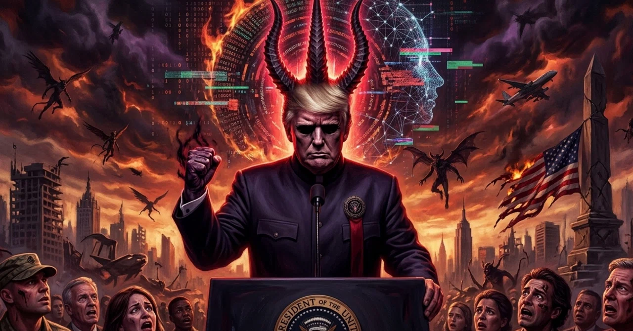 トランプは反キリストなのか? AIが描いた「三本の角」が世界に走らせた戦慄|上城孝嗣 / 世の中は「知っているかどうか」で決まる🌸