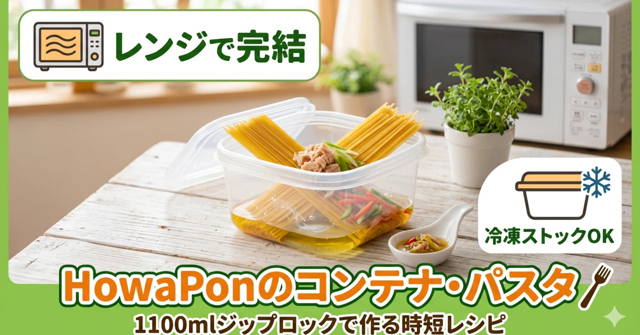 [Ziploc Container 1100ml] Tuna Canned Pasta｜HowaPon
