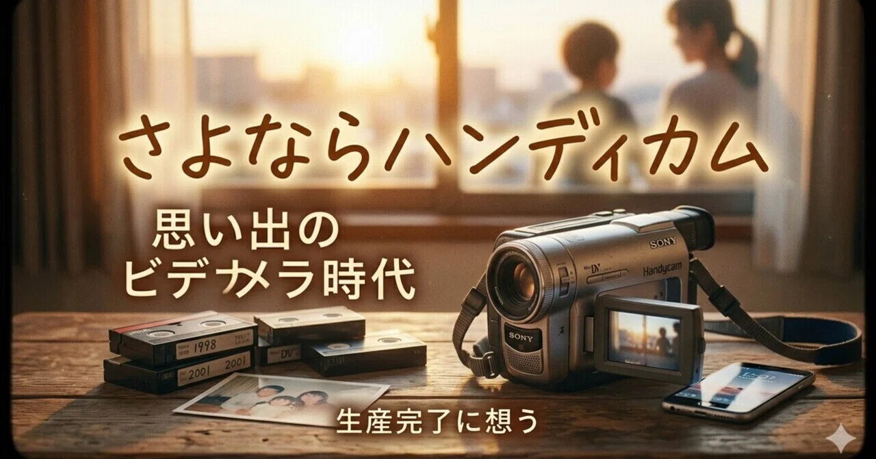 ソニーのハンディカムが生産完了に｜ともかつのノート