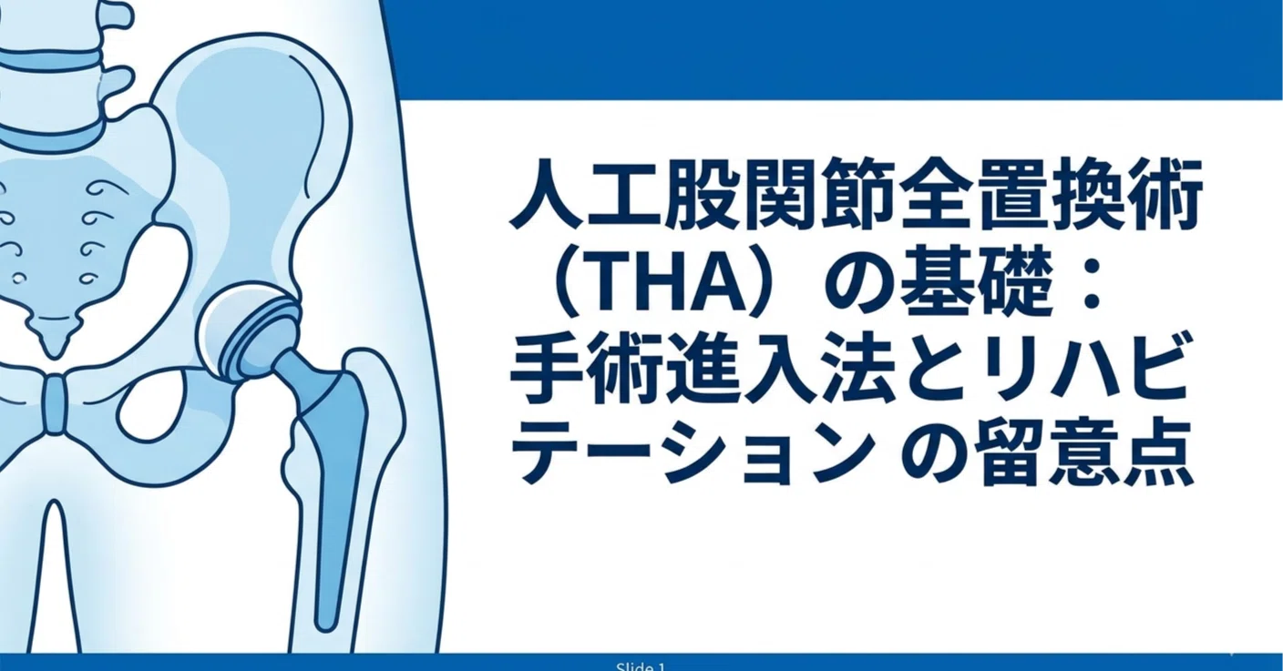 理学療法士が解説】人工股関節全置換術（THA）の基礎知識と術後