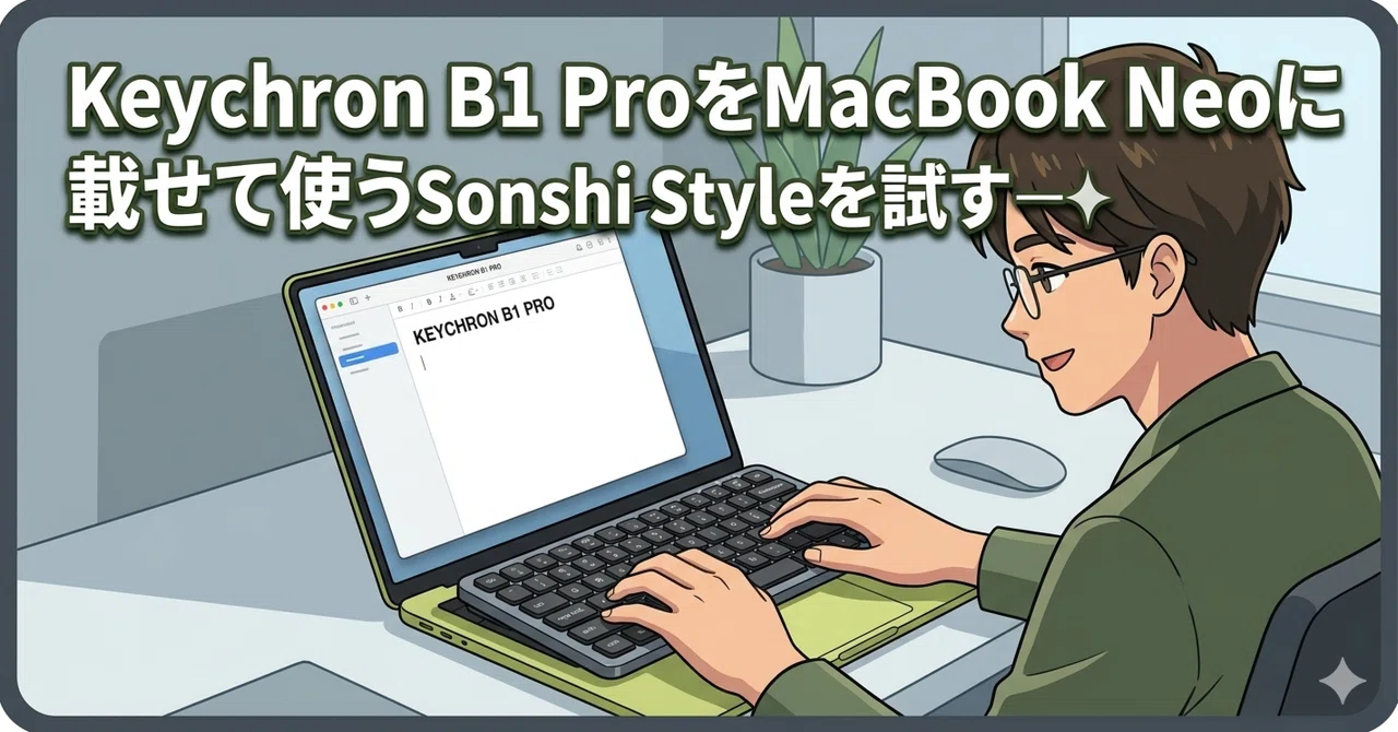Keychron B1 ProをMacBook Neoに載せて使う ― Sonshi Styleを試す ―｜YASUO-JP