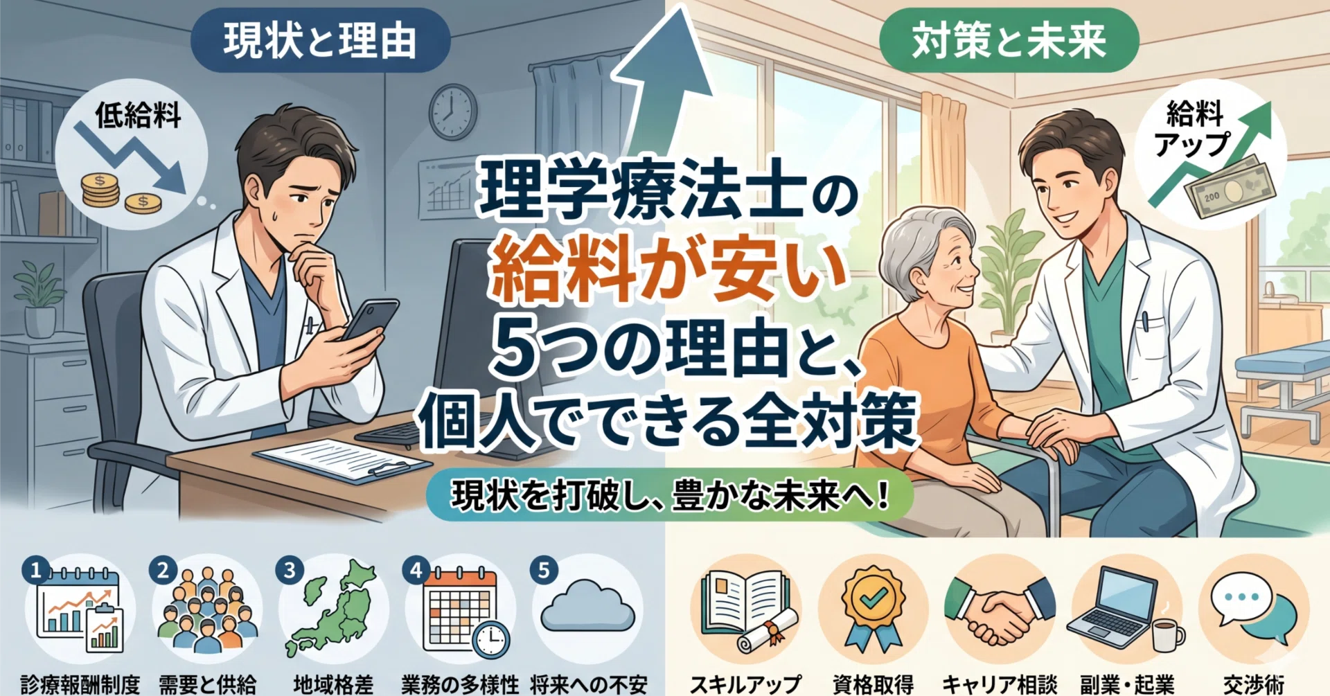保存版】理学療法士の給料が安い5つの理由と、個人でできる全対策