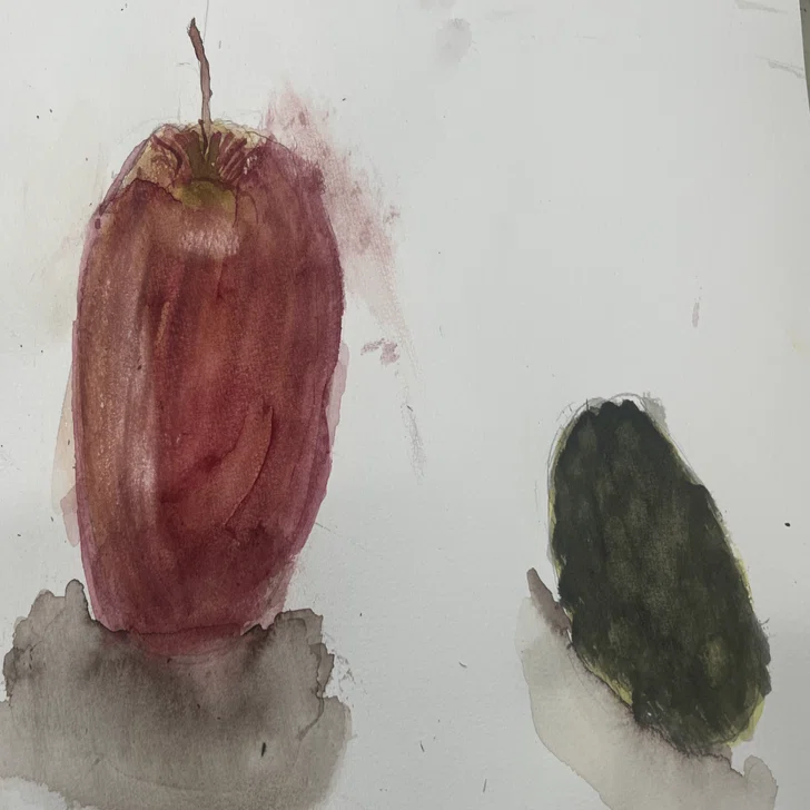 三原色（赤、青、黄色）だけをつかった絵｜ケイトトクン