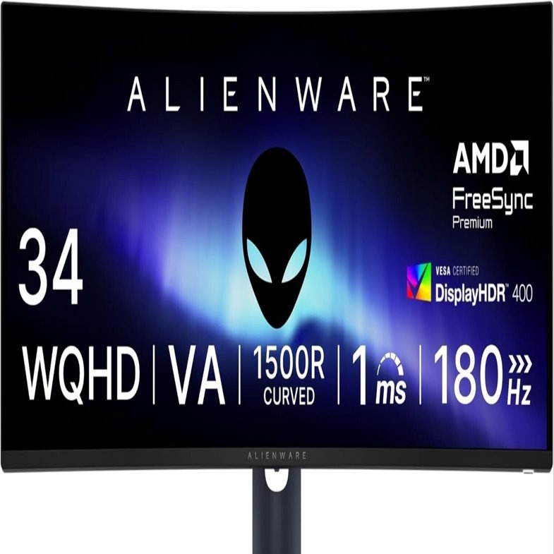Dell AW3425DWM-A 34インチ 曲面 Alienware ゲーミングモニター(無輝点