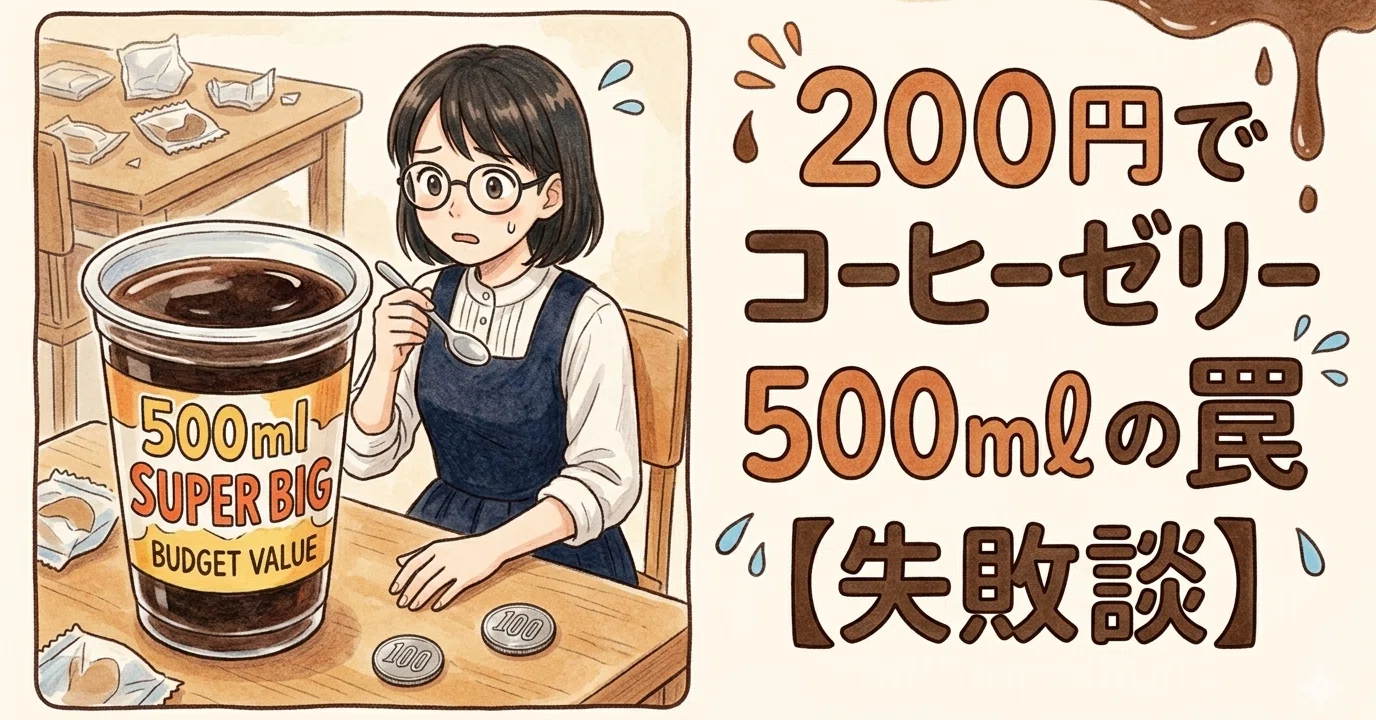 検証】200円でコーヒーゼリー500mlの罠【失敗談】｜カノ｜あなたの人生