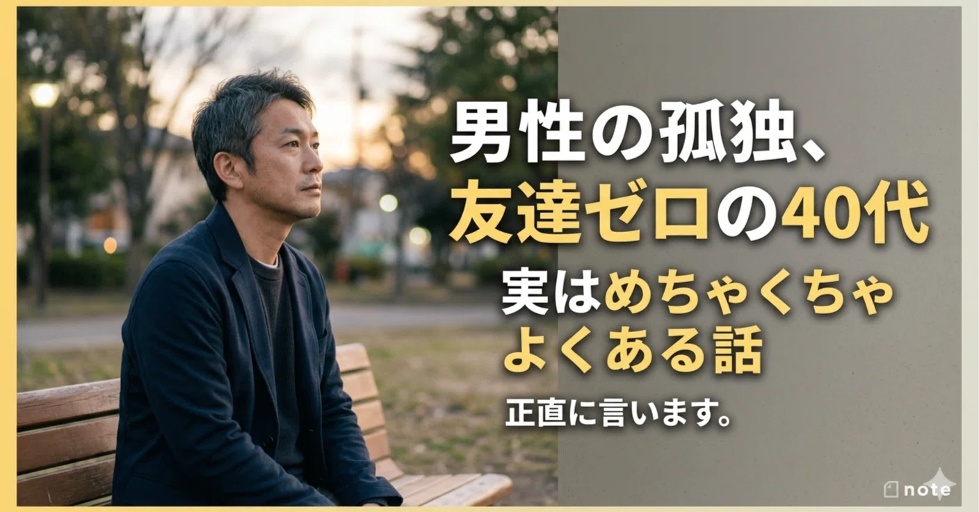 孤独な40代 男性の孤独友達ゼロのアラフォー｜mahiro |圧送工×AI×副業|