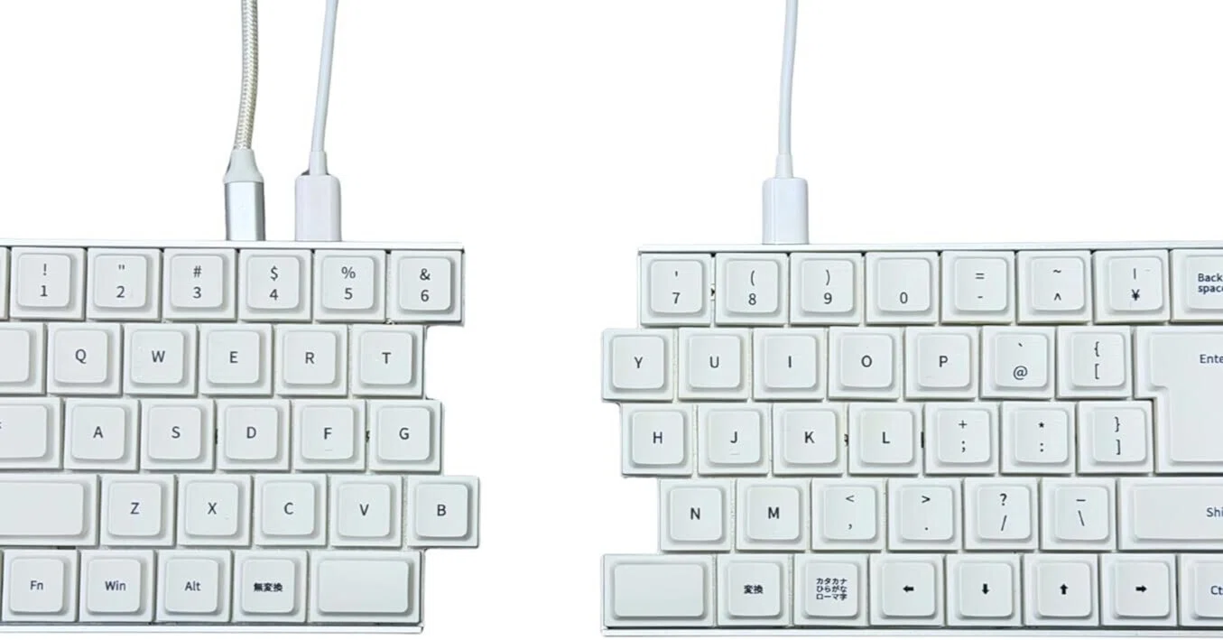 ライジュウ NISABI 日本語配列 分割式 メカニカルキーボード 肩こりが激減：分割キーボードを買ってみた｜wag