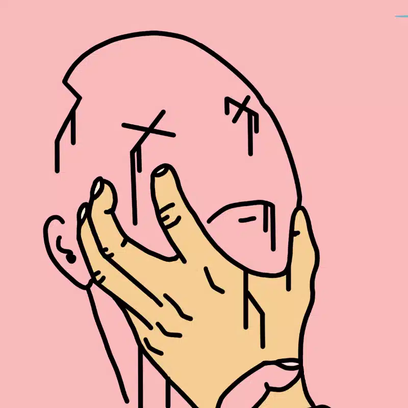 考える