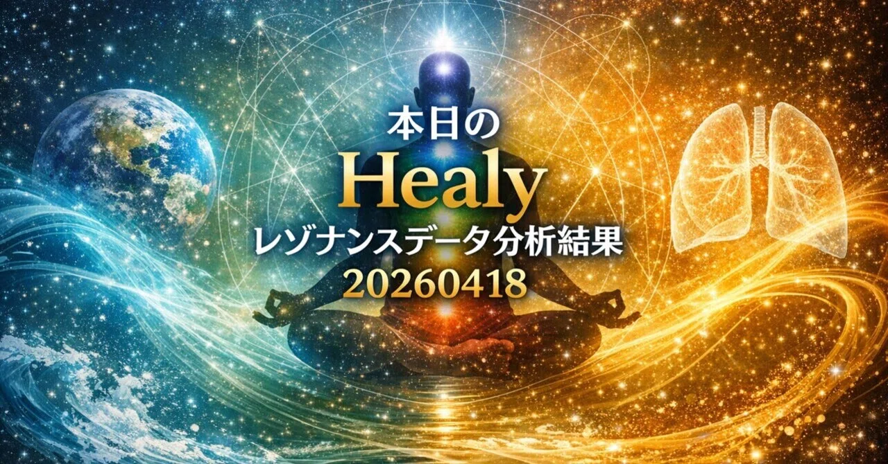 本日のHealyレゾナンスデータ分析結果20260418｜周波数調整士ko su ke