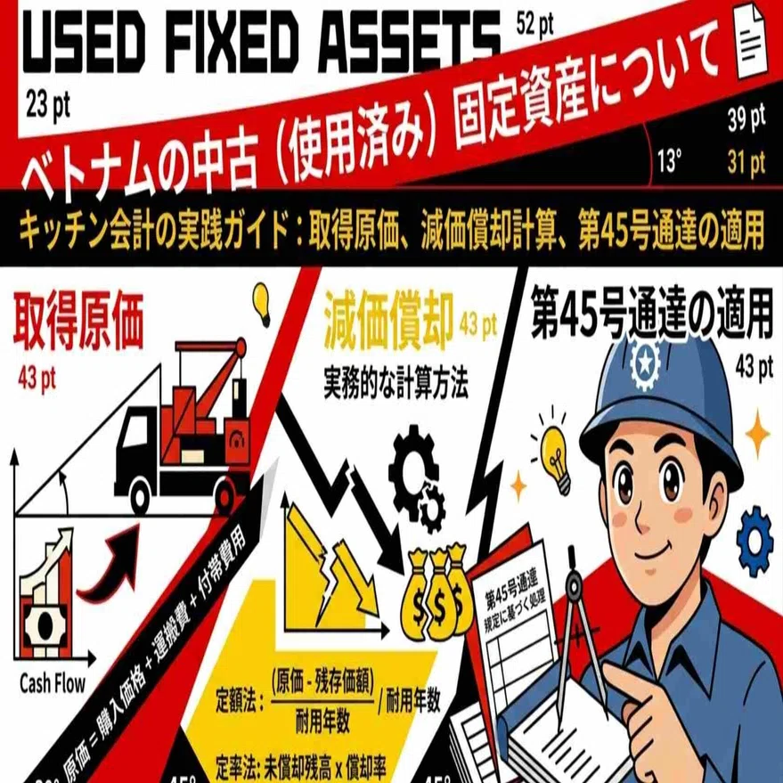 ベトナムの中古固定資産】通達45の取得原価・減価償却について｜tomoyo