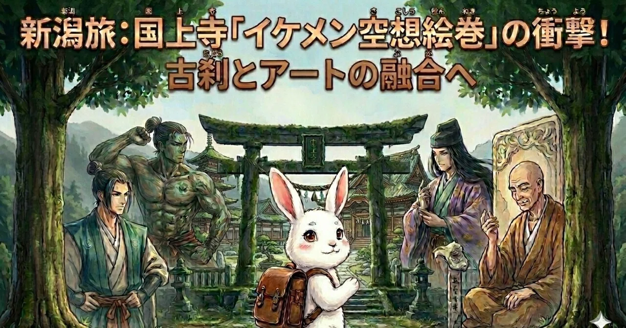 新潟県•燕市】古刹で仰天！？国上寺の「イケメン空想絵巻」を拝んでき