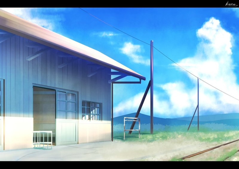 背景ワンドロ 廃駅舎の描き方 背景イラスト配布中 コノハ Note