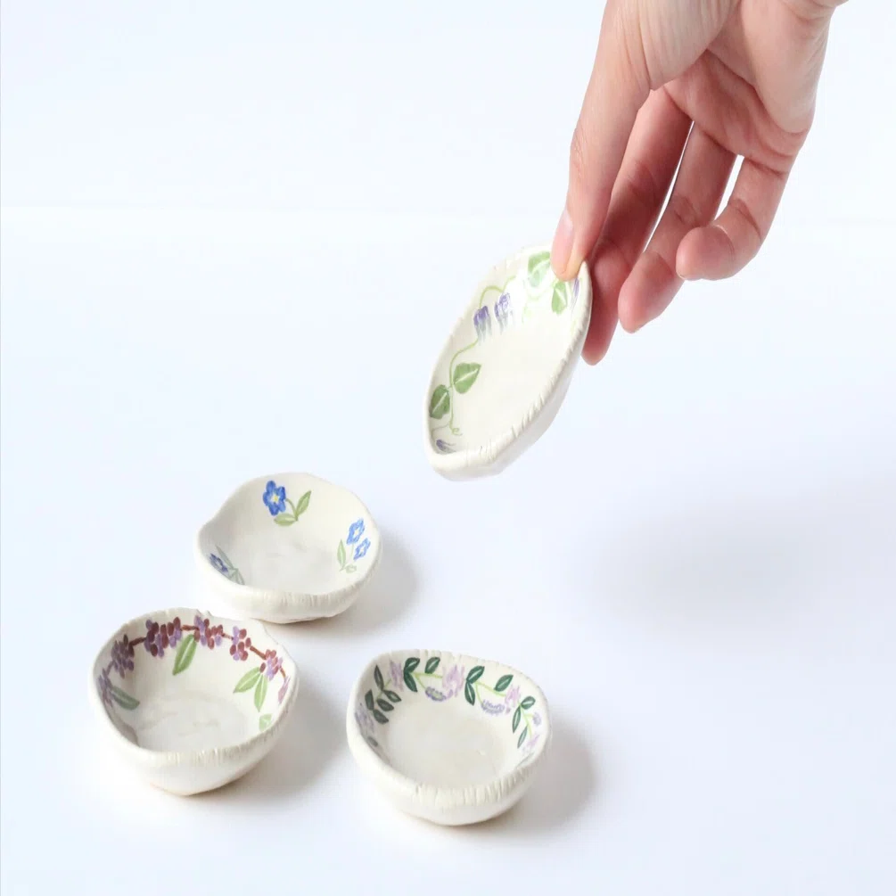 Online Store: Mini Plates with Various Flowers｜藍菖窯