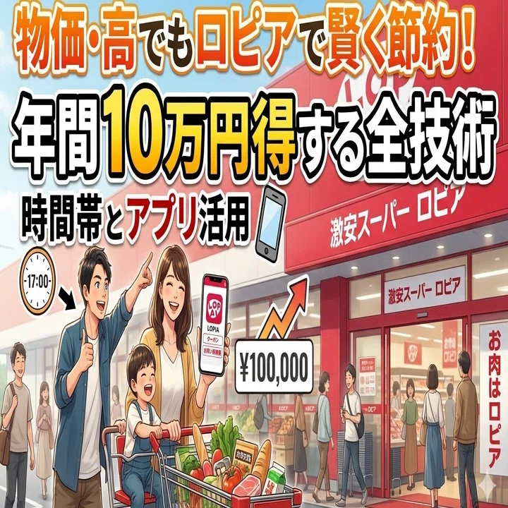 物価高でもロピアで賢く節約！時間帯とアプリ活用で年間10万円得する全 