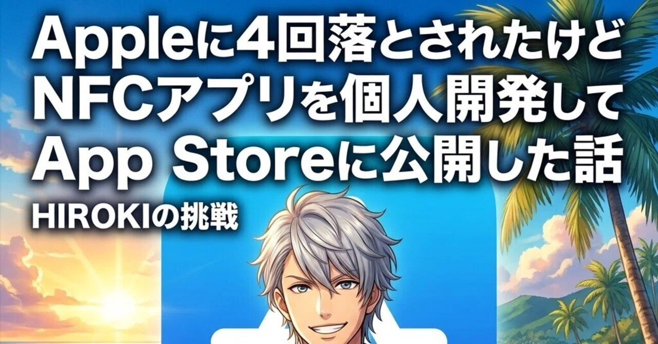 Appleに4回落とされたけど、NFCアプリを個人開発してApp Storeに公開 