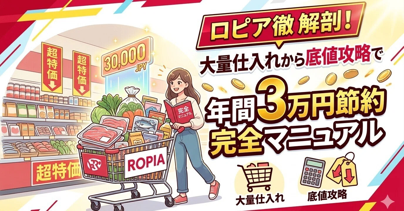 ロピア徹底解剖！大量仕入れから底値攻略で年間3万円節約完全 
