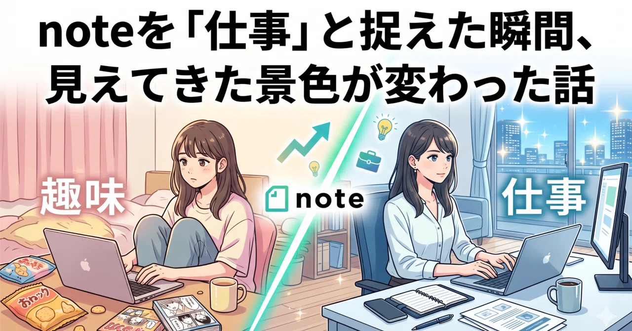 noteを「仕事」と捉えた瞬間、見えてきた景色が変わった話|toco(とことこ)備忘録