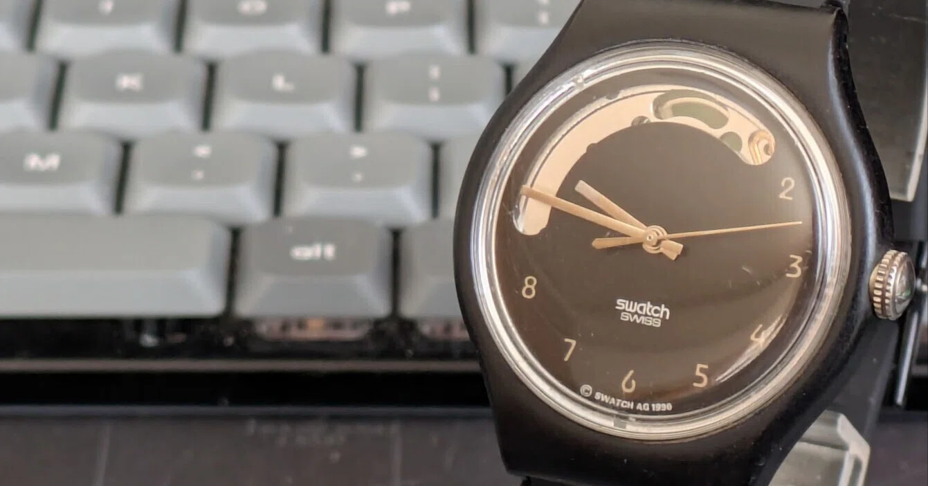 No.454 | Swatch | SAB106 | お色直しで見違える時計｜とある猫好き