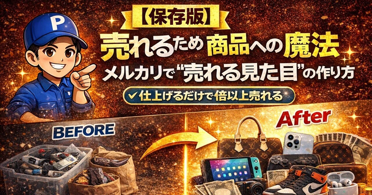 保存版】売れるための商品への魔法｜メルカリで“売れる見た目”の作り方