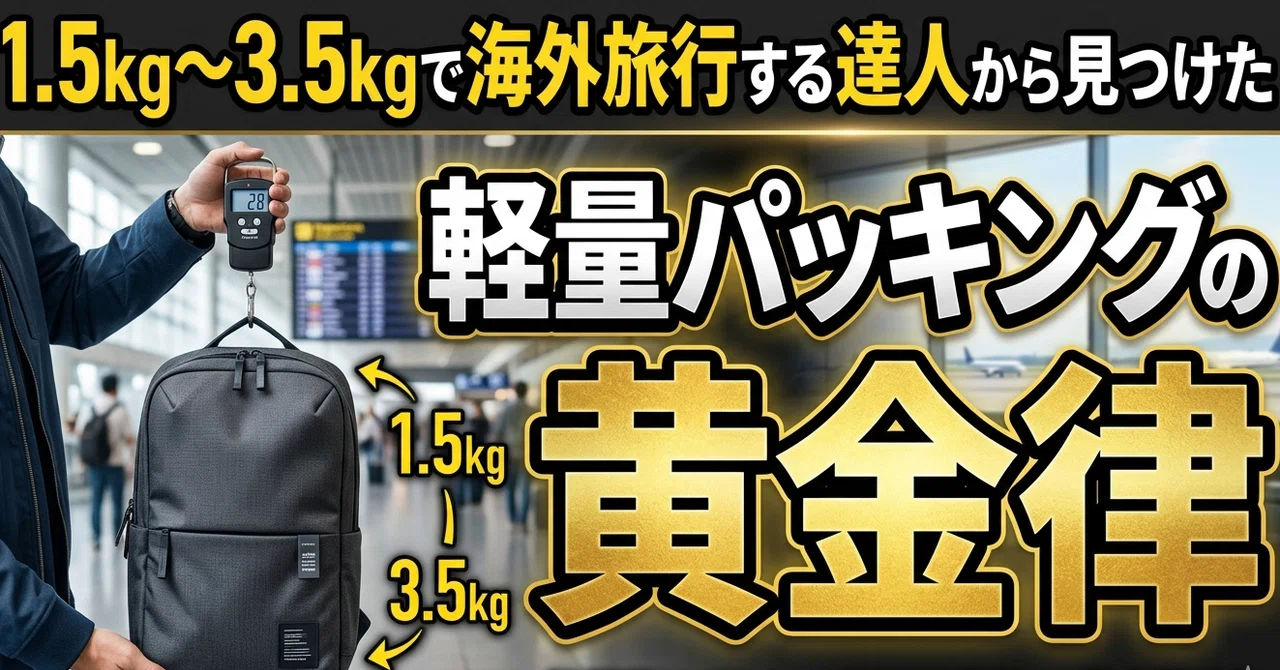 1.5kg〜3.5kgで海外旅行する達人5人のnoteから見つけた、軽量
