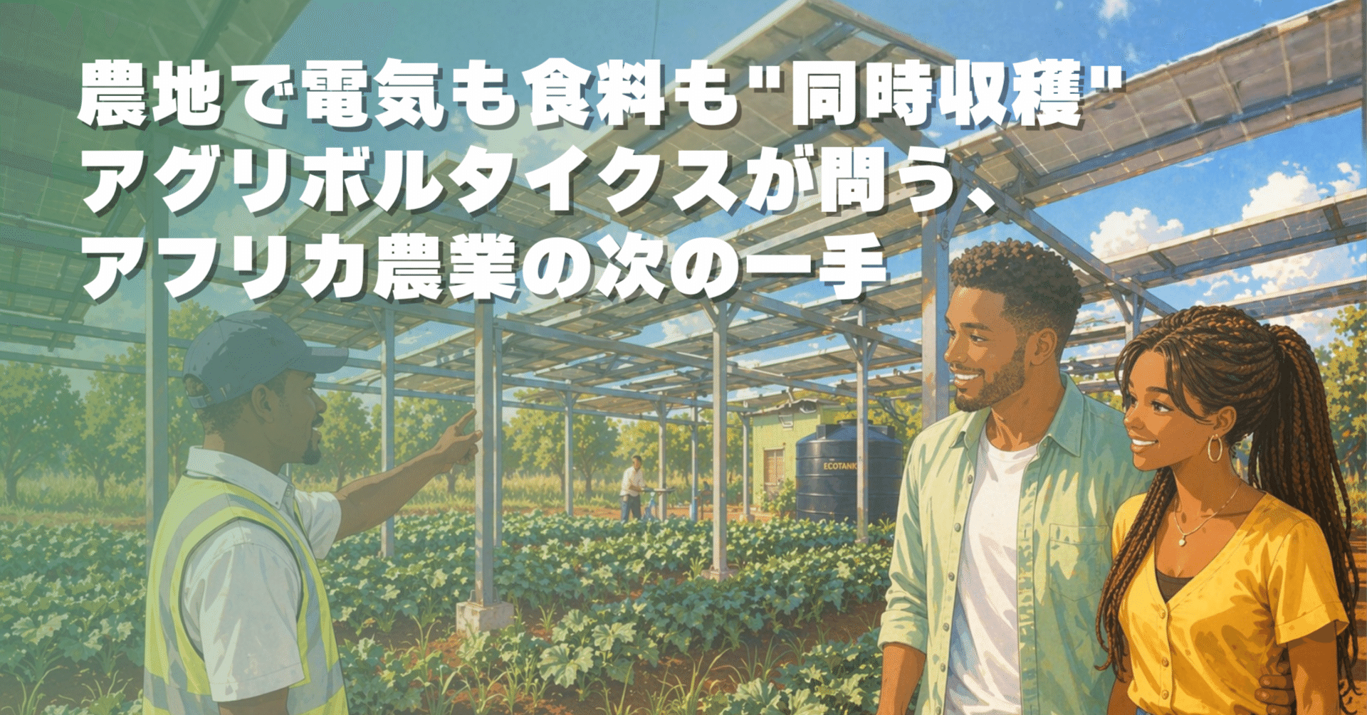 農地 農地で電気も食料も