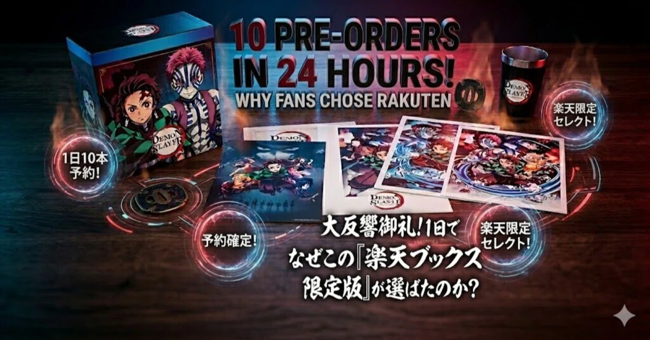 大反響御礼！1日で10本予約の衝撃。なぜ『鬼滅の刃 無限城編』楽天