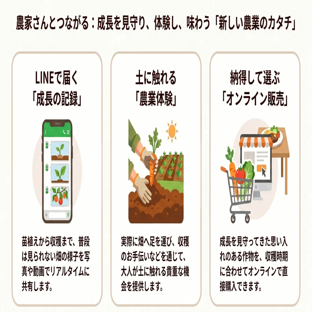 畑の「今」を共有する。農業のプロセスエコノミーと、公式LINE復活の