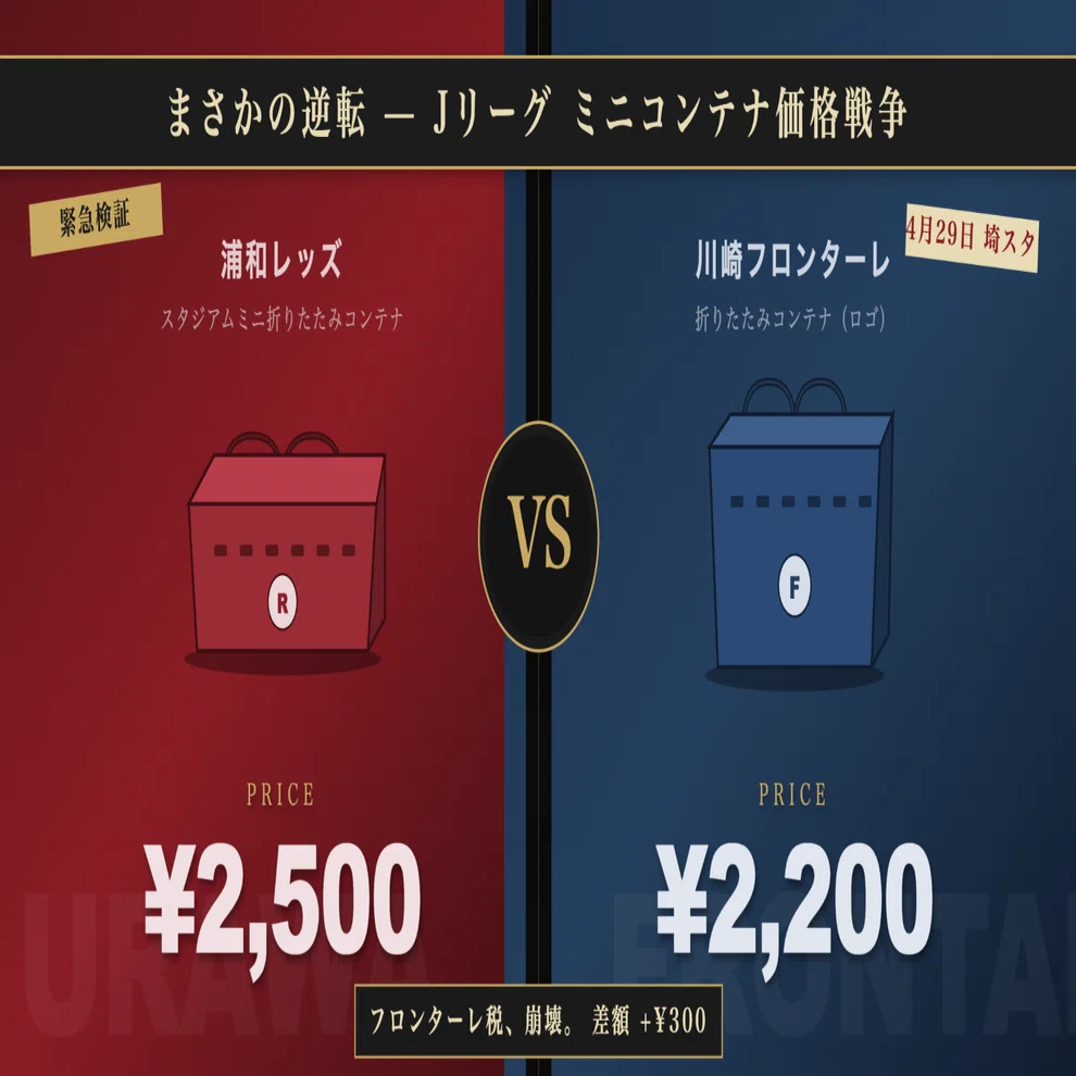 浦和レッズ、お前はフロンターレを超えてきたのか。ミニコンテナ¥2,500