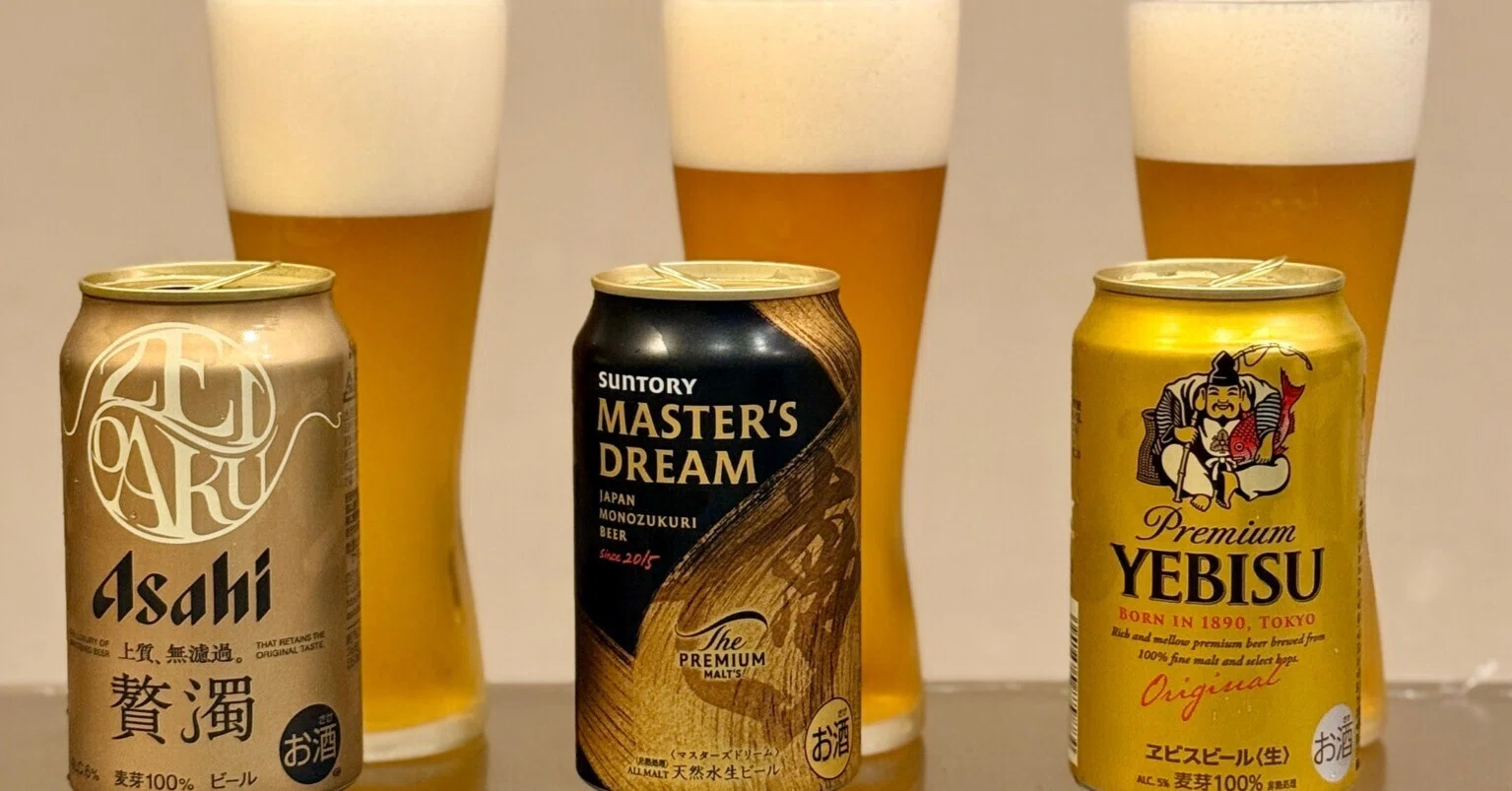 アサヒビール　エビスビール　プレミアムモルツ アサヒ 贅濁」と「ザ・プレミアム・モルツ マスターズドリーム」と