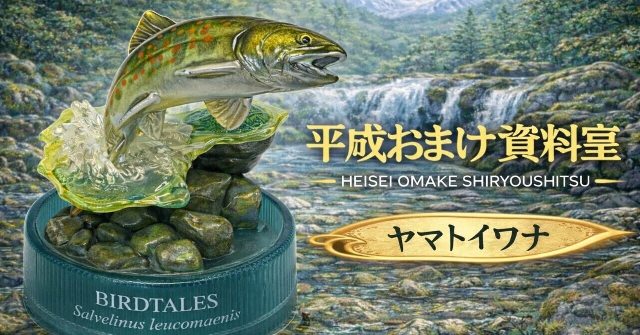 サントリー天然水のおまけBIRDTALES-3「ヤマトイワナ」を手に取って