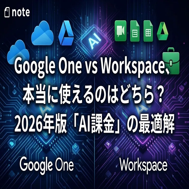 Google One vs Workspace、本当に使えるのはどちら？ 2026年版「AI課金