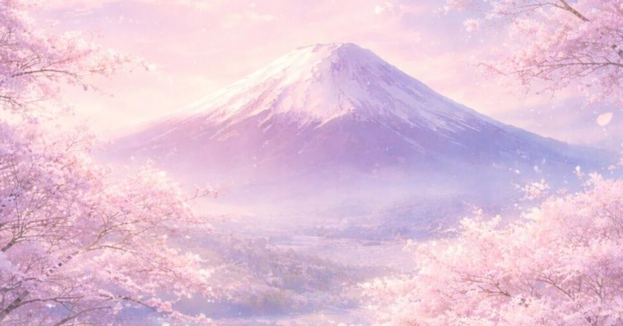 光のあはひ In the Interstice of Light AI桜富士山日本風景画