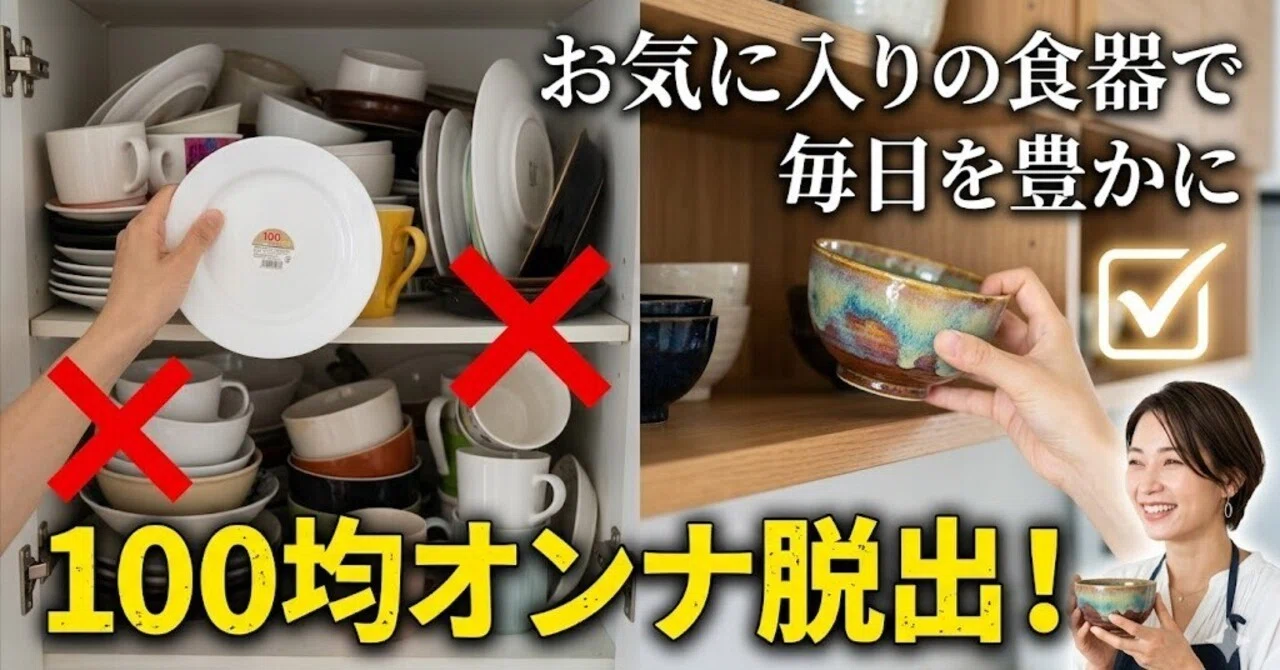 気づいてしまった！食器棚の整理に隠された秘密｜じゅんこ／モノが多い 