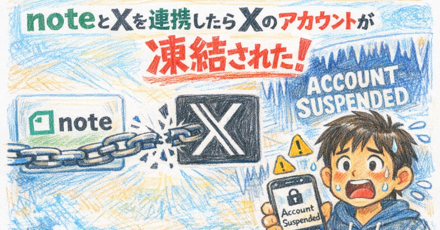 noteとXを連携したらXのアカウントが凍結された｜oz