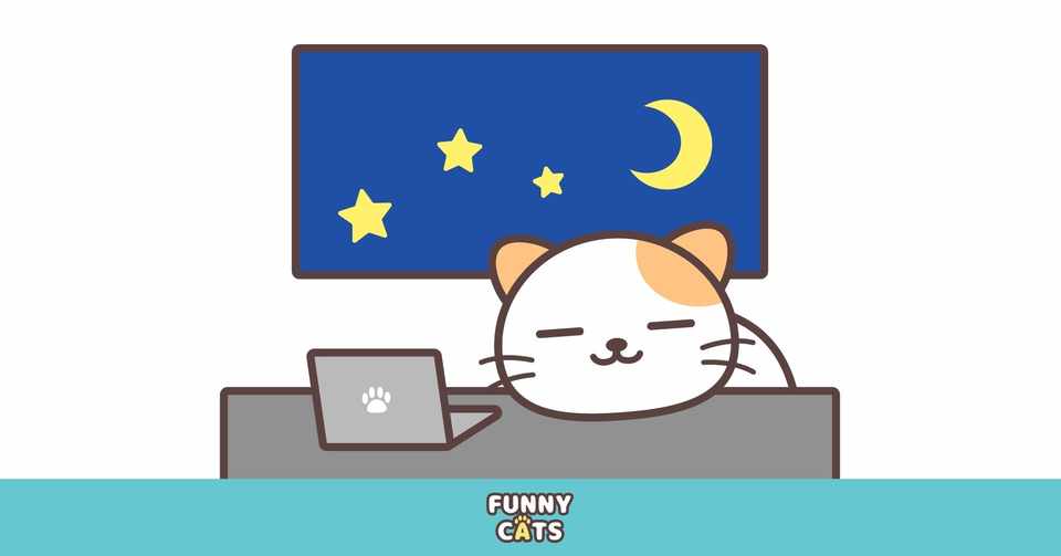 Note見出し用イラスト1 残業で帰れないネコ コーヘーズ Note