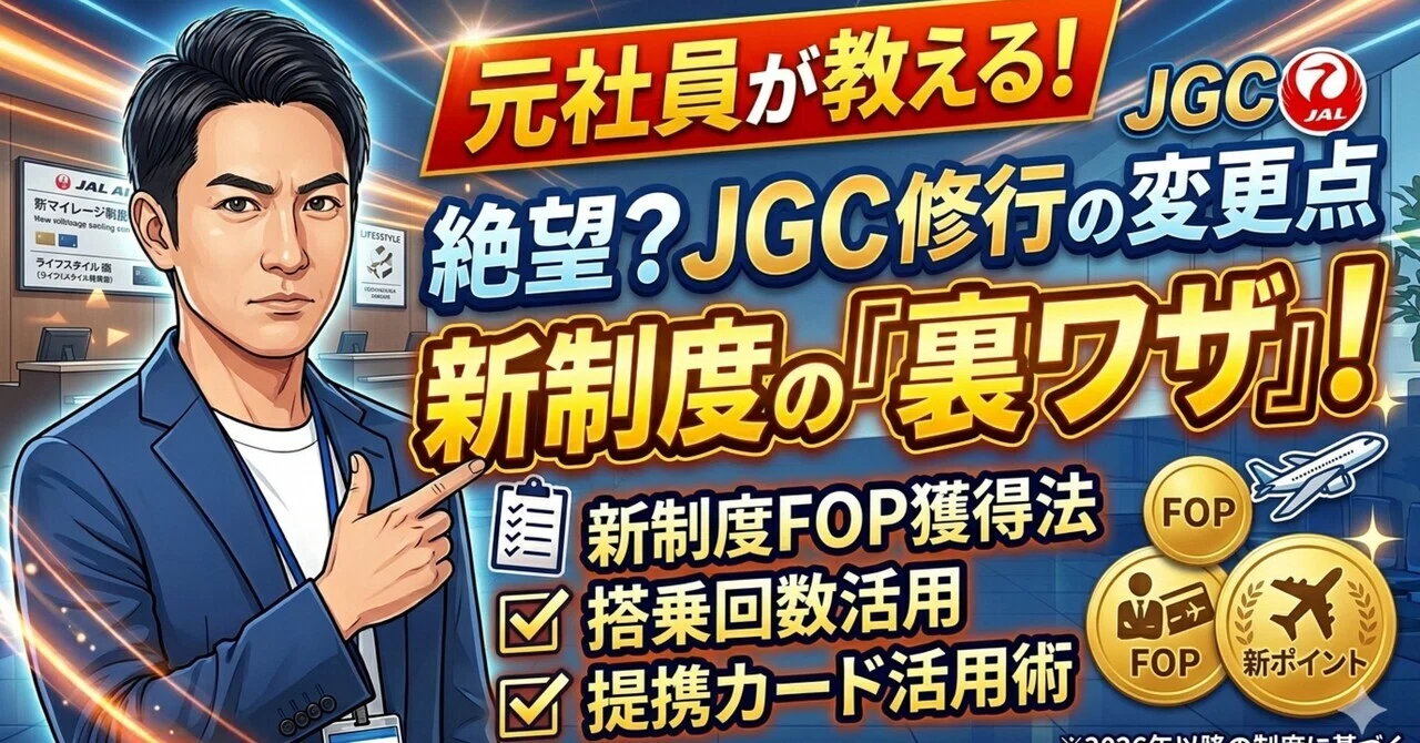 元社員が暴露！JGC修行の新制度で絶対損しないJALカード選び｜Kenji.元