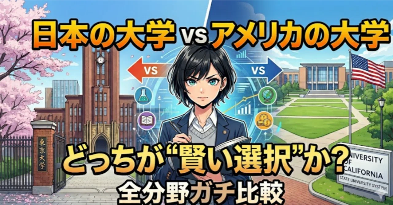 日本vs アメリカの大学、どっちが