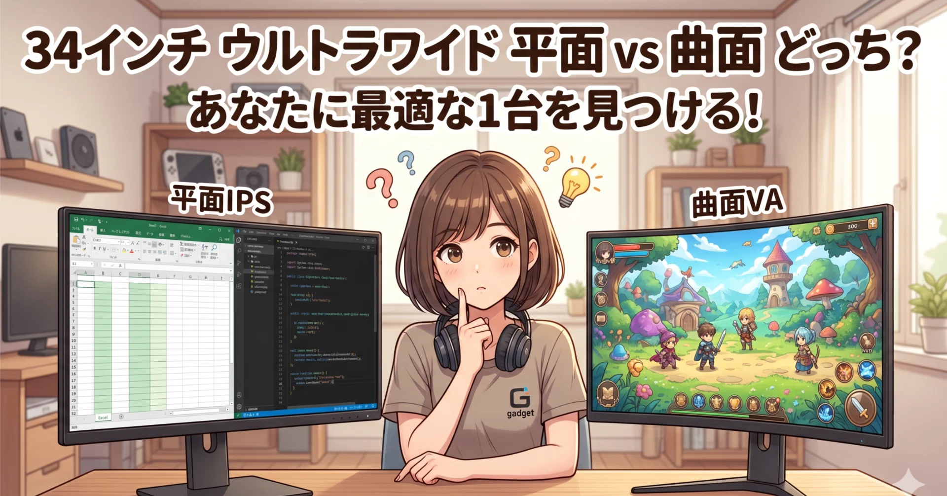 LG 34U511A-B vs 34U620B-B どっちがいい？モニター選びで失敗したく