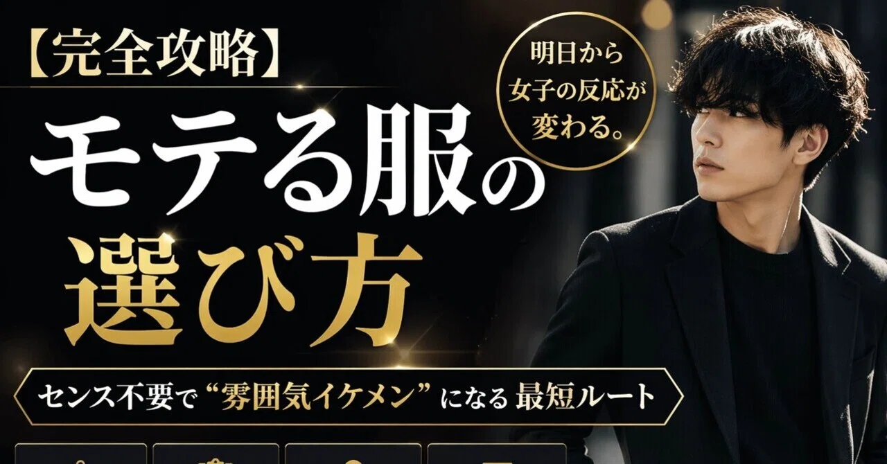 【完全攻略】モテる服の選び方|センス不要で“雰囲気イケメン”になる最短ルート|MOTO